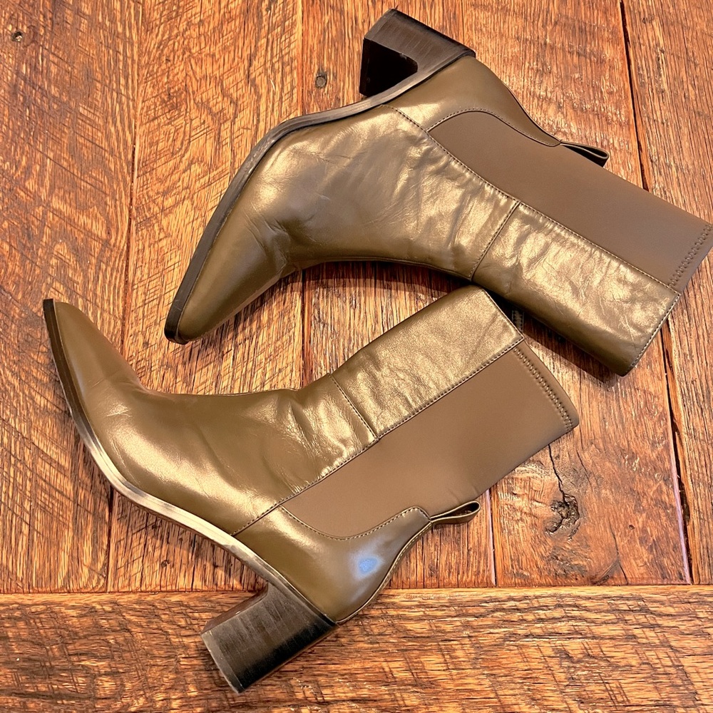 Beautiful green boots by Caverly purchased at Anthro
